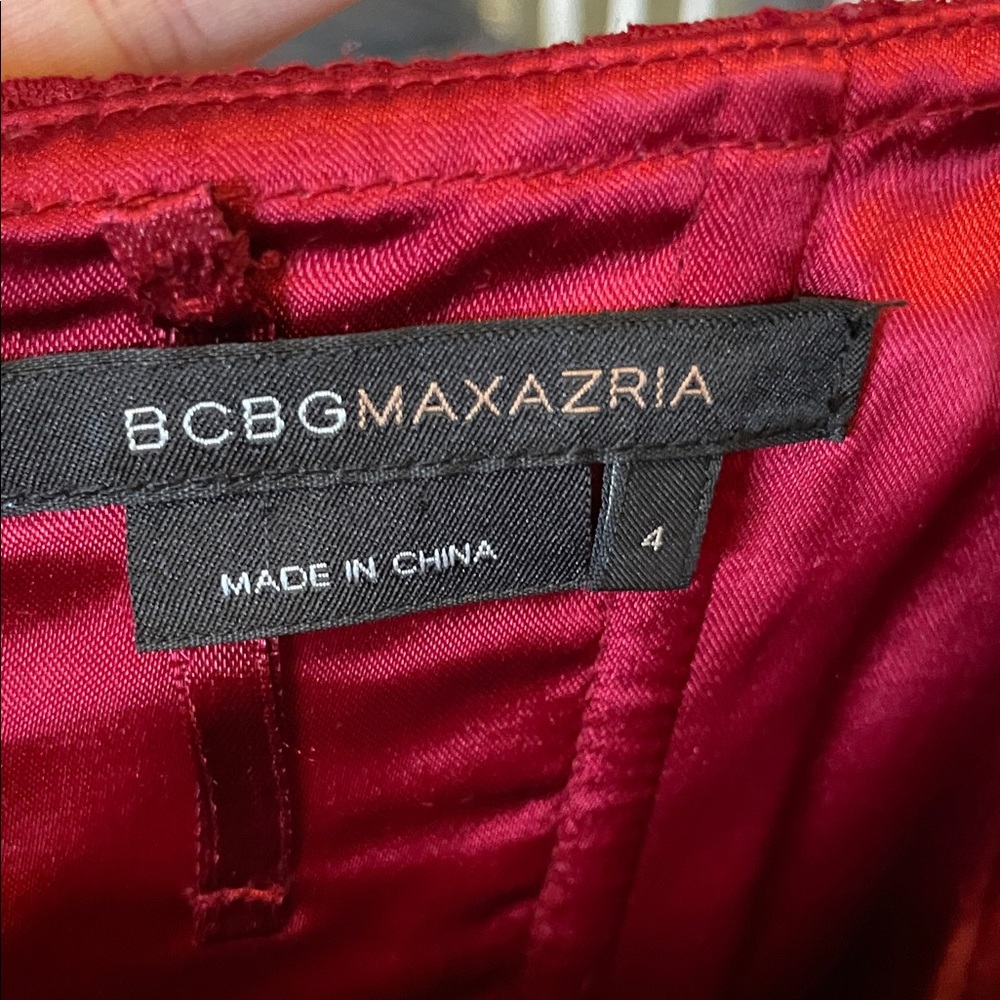 🧚‍♀️ BCBGMaxAzria Strapless Red Burgundy Dress - Picture 2 of 9